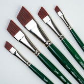 Ruby Satin® 5pc Angle Brush Set | Short Handle | RS-2551S